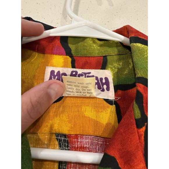 Mo Bettah Vintage Floral Hawaiian‎ Button Up Shirt medium - Picture 4 of 7